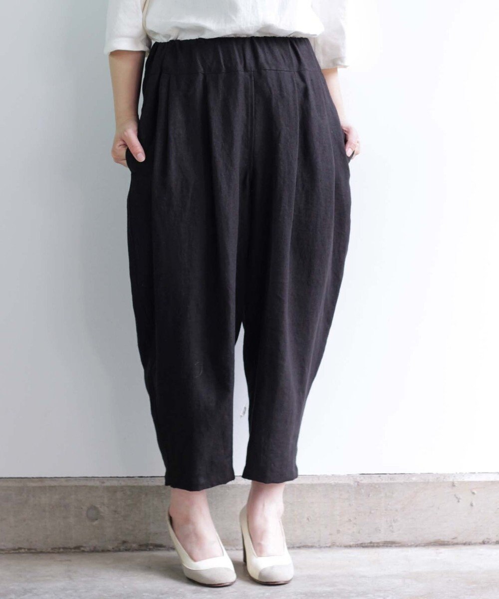 ベルギーリネンのキャンバス生地のイージーパンツ Muuc ファッション通販 公式通販 オンワード クローゼット