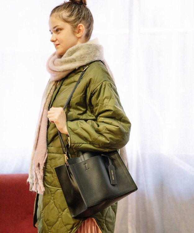 UNBILLION カシュカシュ cachecache / パーテーションミニ2wayトートバッグ ブラック