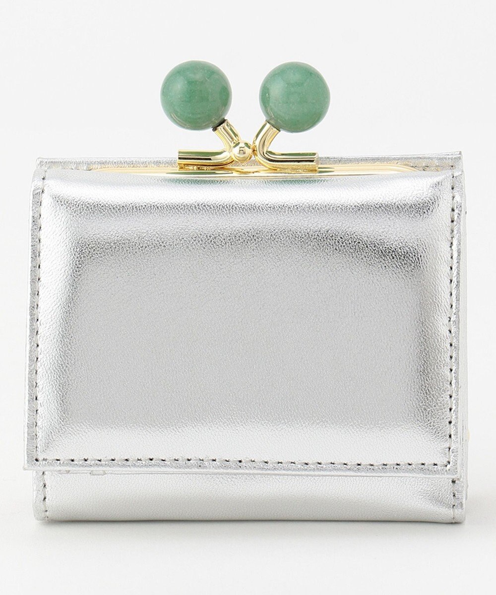 UNBILLION perche ジェムストーンがま口3つ折り財布 