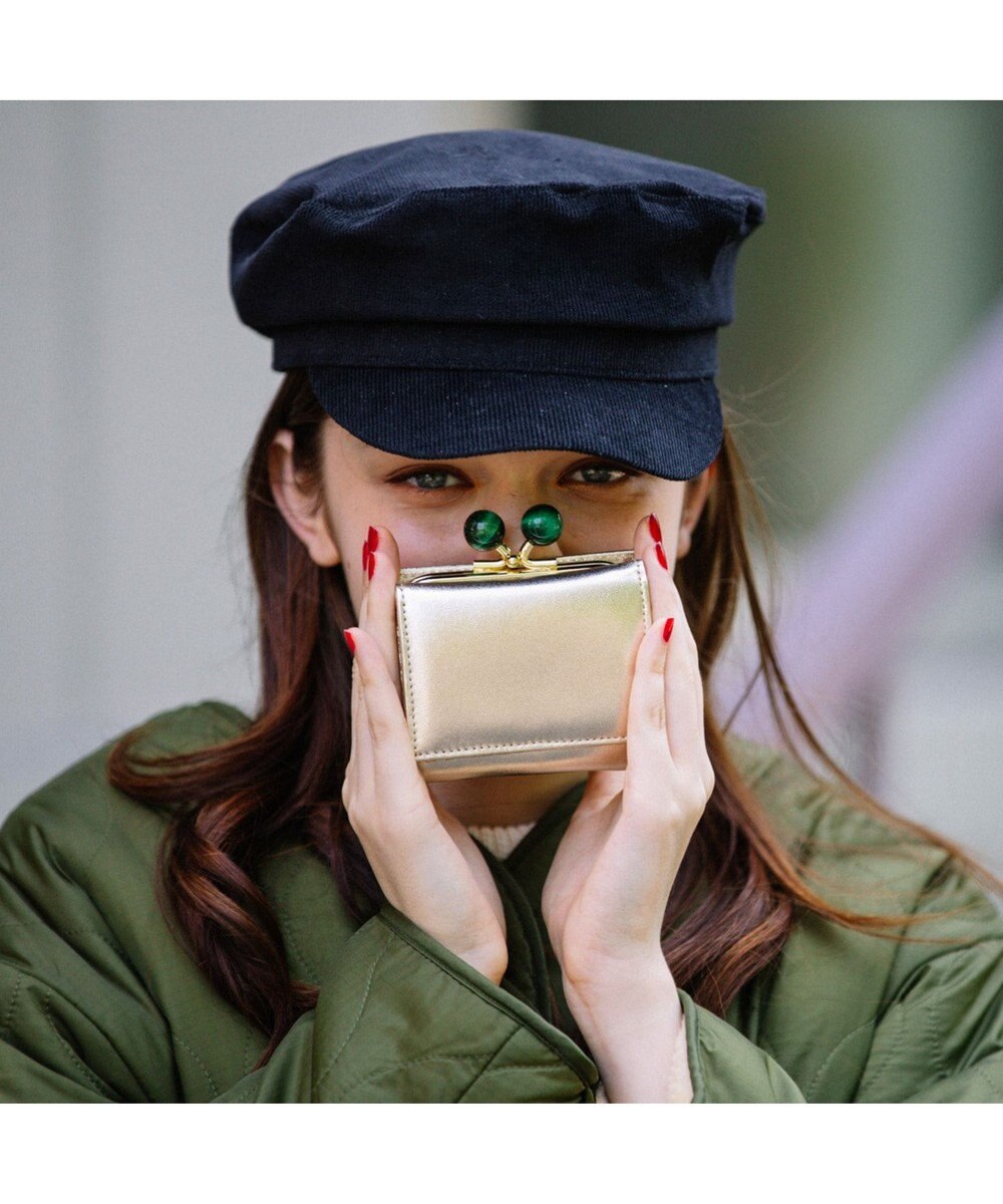 UNBILLION perche ジェムストーンがま口3つ折り財布 