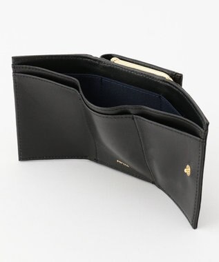 UNBILLION perche ジェムストーンがま口3つ折り財布 ブラック