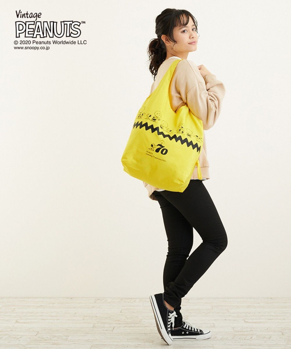8161 スヌーピー エコバッグ ルーショッパーラウンド ピーナッツ 6k Rootote ファッション通販 公式通販 オンワード クローゼット