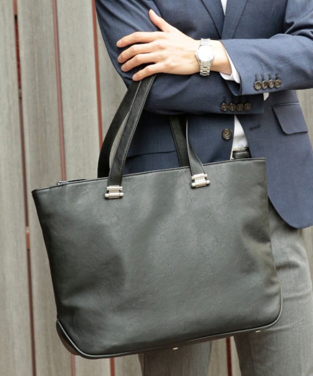 UNBILLION Otias アンティークタイプ合皮トートバッグ ブラック