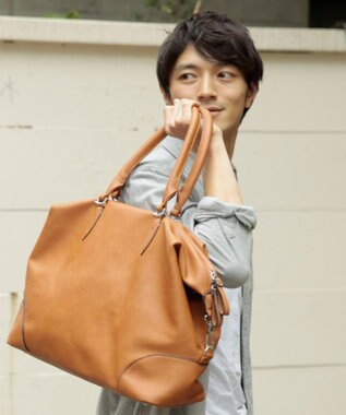 UNBILLION 【テレビ ドラマ着用アイテム】Otias アンティークタイプ合皮2WAYボストン キャメル