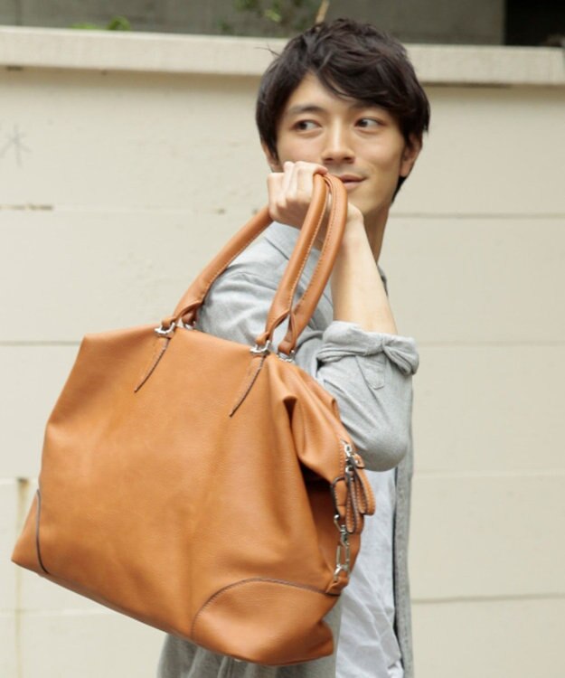 UNBILLION 【テレビ ドラマ着用アイテム】Otias アンティークタイプ合皮2WAYボストン キャメル