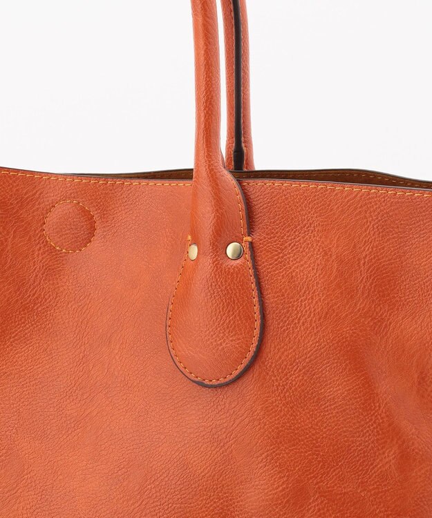 UNBILLION 【テレビ ドラマ着用アイテム】Otias シュリンクタイプ合皮トートバッグ オレンジ