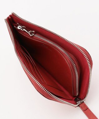 UNBILLION Otias クロムなめし本革財布ポーチ レッド