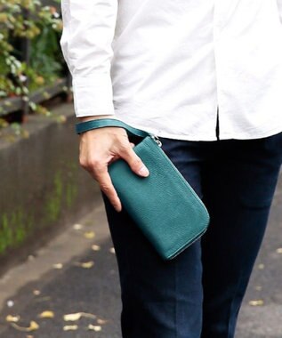 UNBILLION Otias クロムなめし本革財布ポーチ レッド