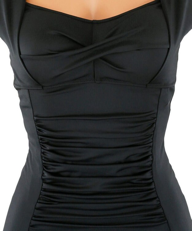 San-ai Resort（三愛水着楽園） 【SALE】【Coral veil】Solid　ナチュラルシェイプ ワンピース水着 9号/11号 ブラック