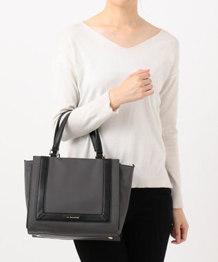 LA BAGAGERIE 【復刻リニューアル】ナイロンスクエアライントート グレー