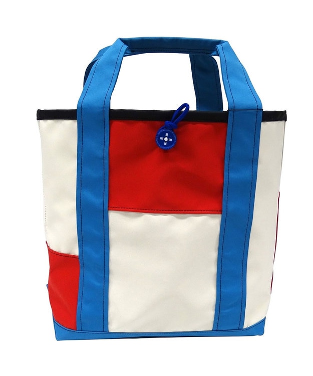 +RING 傘生地を使用した撥水トートバッグM トリコロール SR251 マルチカラー