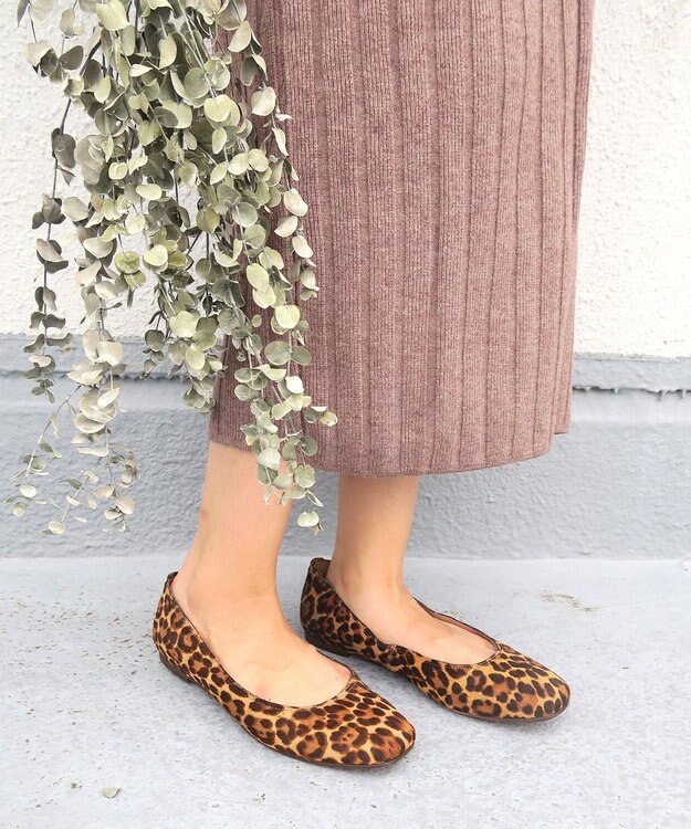 BONTRE 「BONTRE/ボントレ」スクエアフラットパンプス/BONTRE90055 レオパード