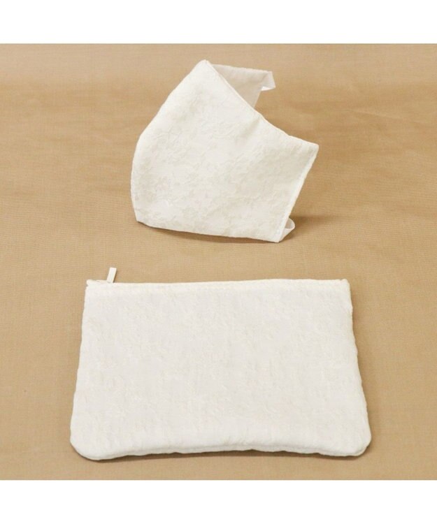 Regalo Felice 【日本製 / 制菌機能付き】マスク&ポーチセット / KOMON WH(ホワイト)