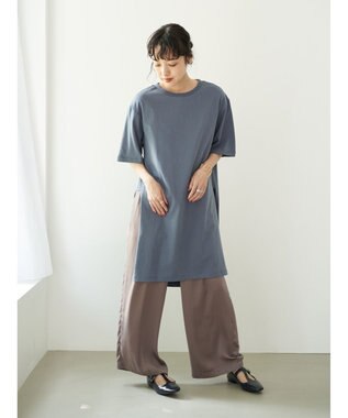 Set2点スリットワンピース サテンワイドパンツ Earth Music Ecology ファッション通販 公式通販 オンワード クローゼット