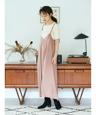 Set2点サテンキャミワンピース 半袖プルオーバー Earth Music Ecology ファッション通販 公式通販 オンワード クローゼット