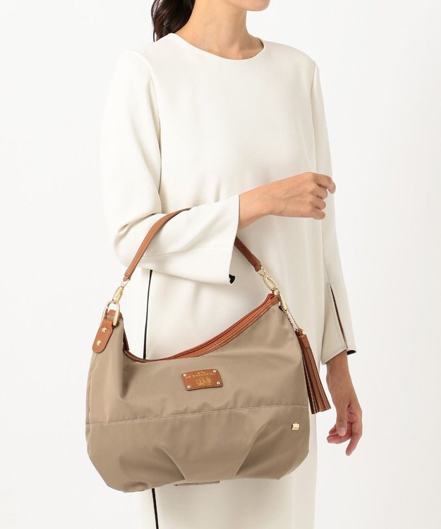 LA BAGAGERIE ナイロン　2wayショルダーバッグ グレージュ