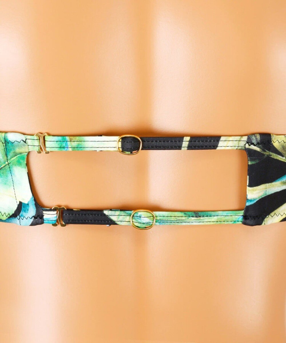 San-ai Resort（三愛水着楽園） 【SALE】【Coral veil】Mix Leaf　パレオワンピース 3点セット 9号/11号 