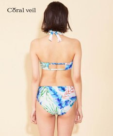 San-ai Resort（三愛水着楽園） 【SALE】【Coral veil】Mix Leaf　パレオワンピース 3点セット 9号/11号