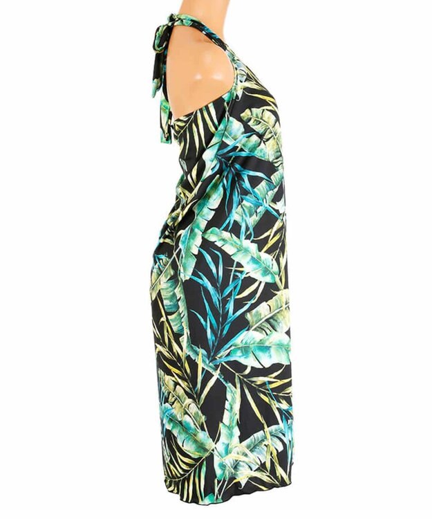 San-ai Resort（三愛水着楽園） 【SALE】【Coral veil】Mix Leaf　パレオワンピース 3点セット 9号/11号 オフホワイト