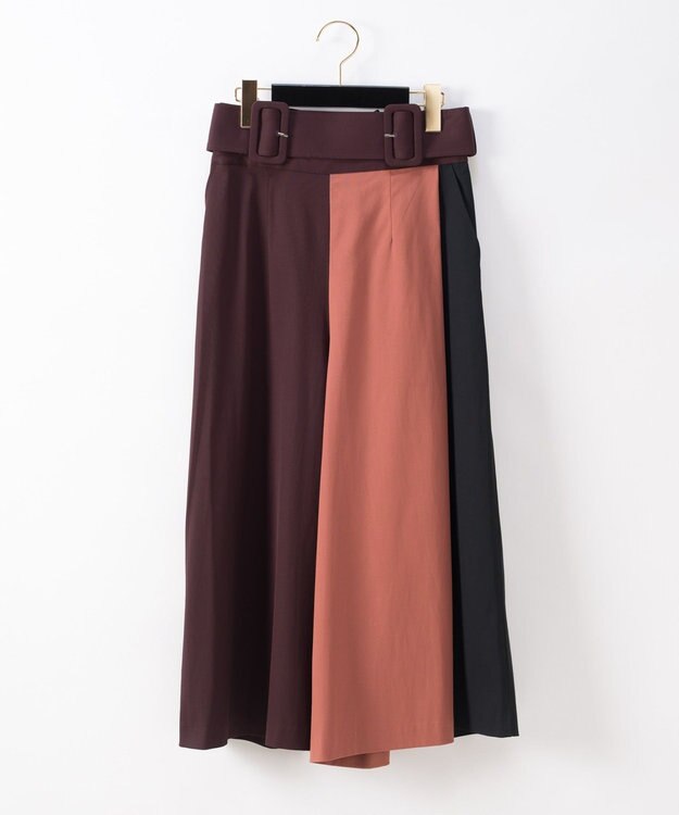 新品 グレースコンチネンタル 配色キュロットパンツ 配色キュロット  