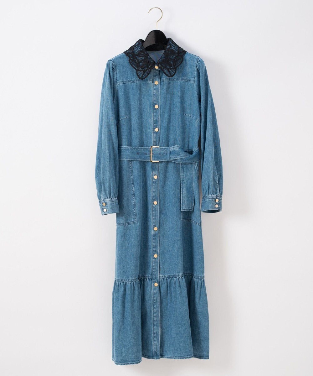 デニム刺繍衿ワンピース Grace Continental ファッション通販 公式通販 オンワード クローゼット