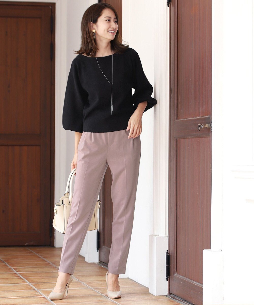 洗える ストレッチ 伸縮性抜群のカットジョーゼットテーパードパンツ Tiaclasseファッション通販 公式通販 オンワード クローゼット