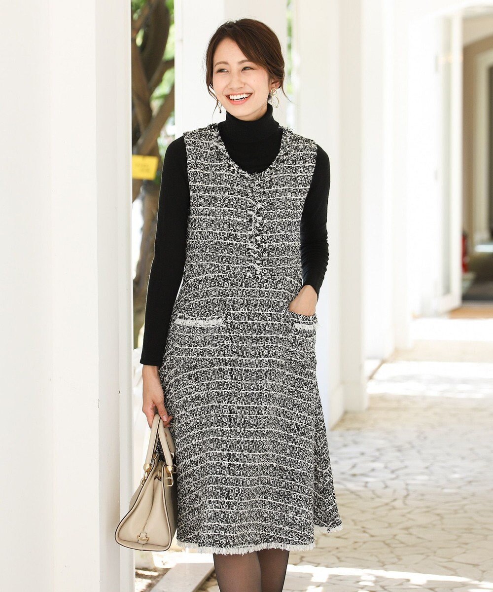 洗える 大人華やかなフリンジツイードワンピース Tiaclasse ファッション通販 公式通販 オンワード クローゼット 洗える 大人華やかなフリンジツイードワンピース Tiaclasse ファッション通販 公式通販 オンワード クローゼット