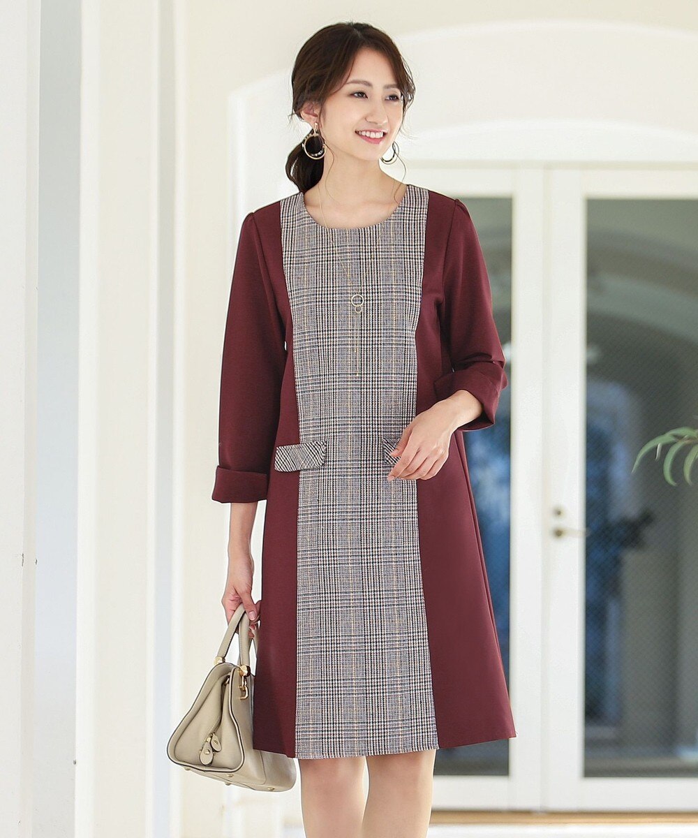 【洗える】1枚で着映えするクラシカルチェックワンピース