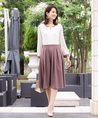 洗える 大人上品なカラー配色ブラウスワンピース Tiaclasse ファッション通販 公式通販 オンワード クローゼット