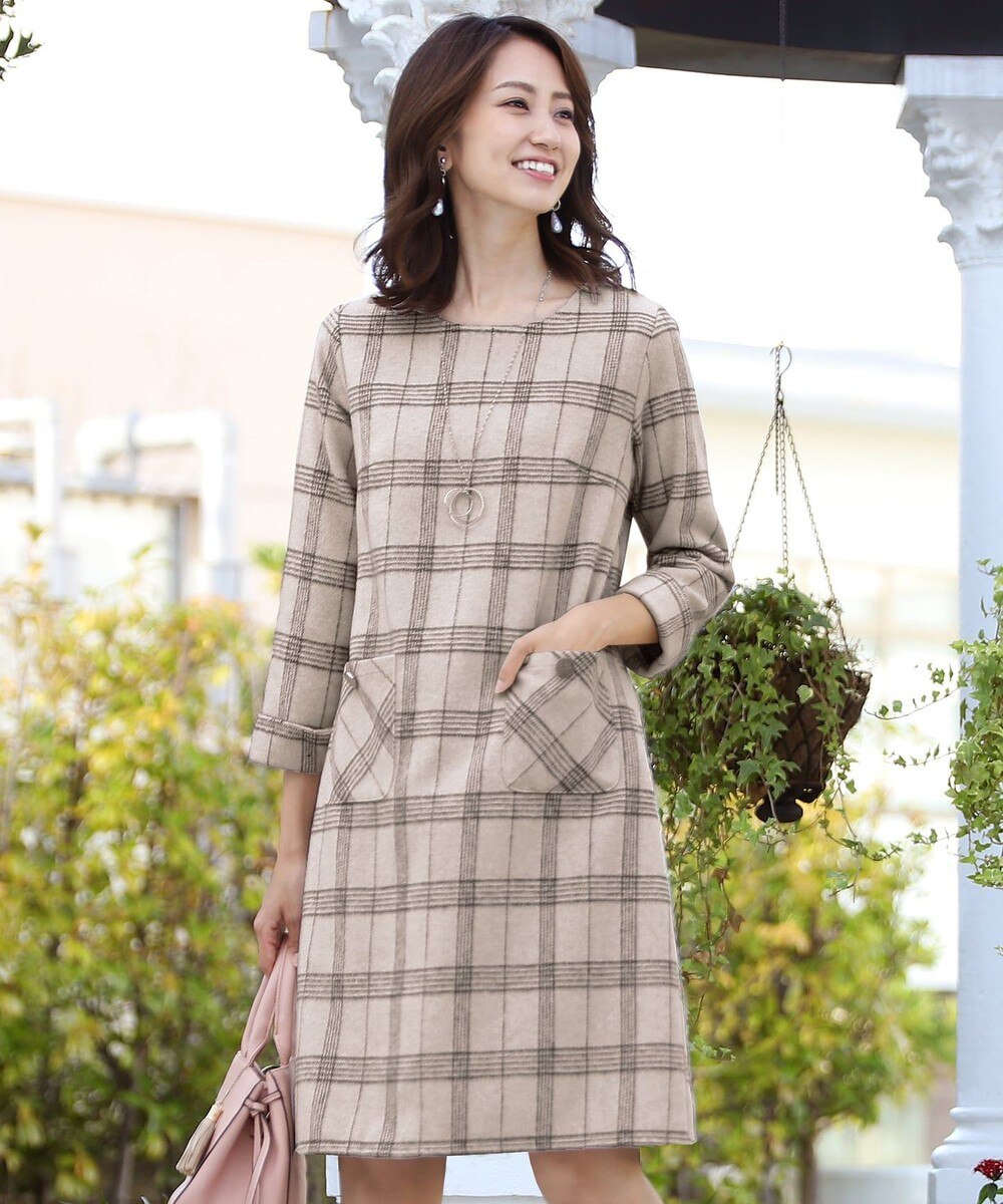 【洗える】ときめく華やぎを演出してくれるチェックワンピース