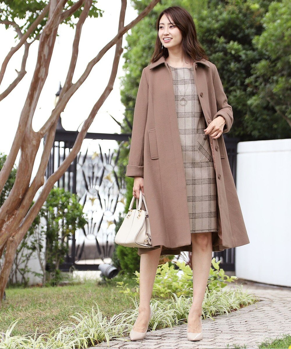 洗える ときめく華やぎを演出してくれるチェックワンピース Tiaclasse ファッション通販 公式通販 オンワード クローゼット