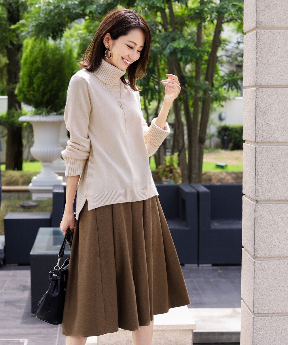 洗える 大人上品なウール調タックフレアスカート Tiaclasse ファッション通販 公式通販 オンワード クローゼット