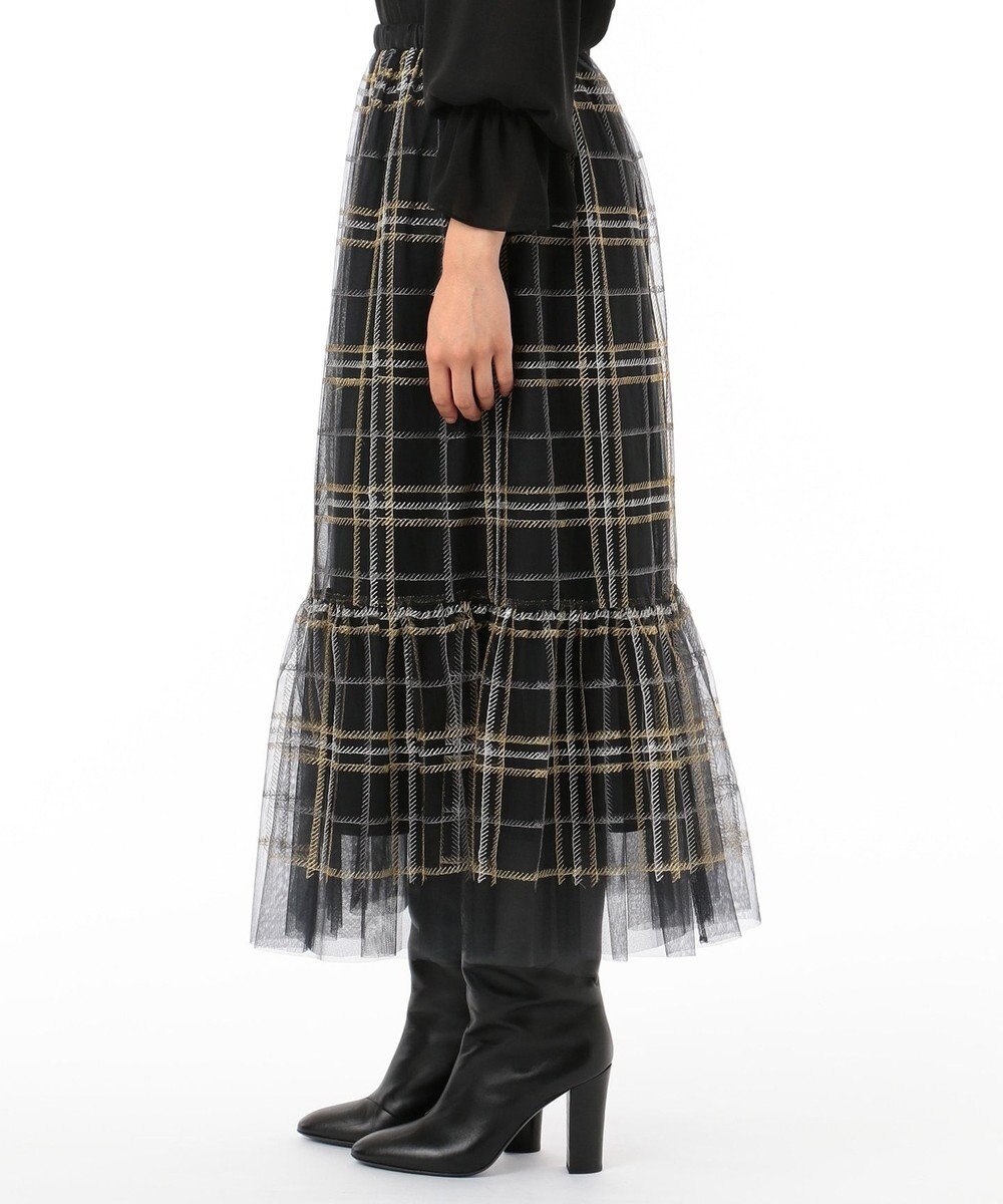 チェック刺繍チュールスカート Grace Continentalファッション通販 公式通販 オンワード クローゼット