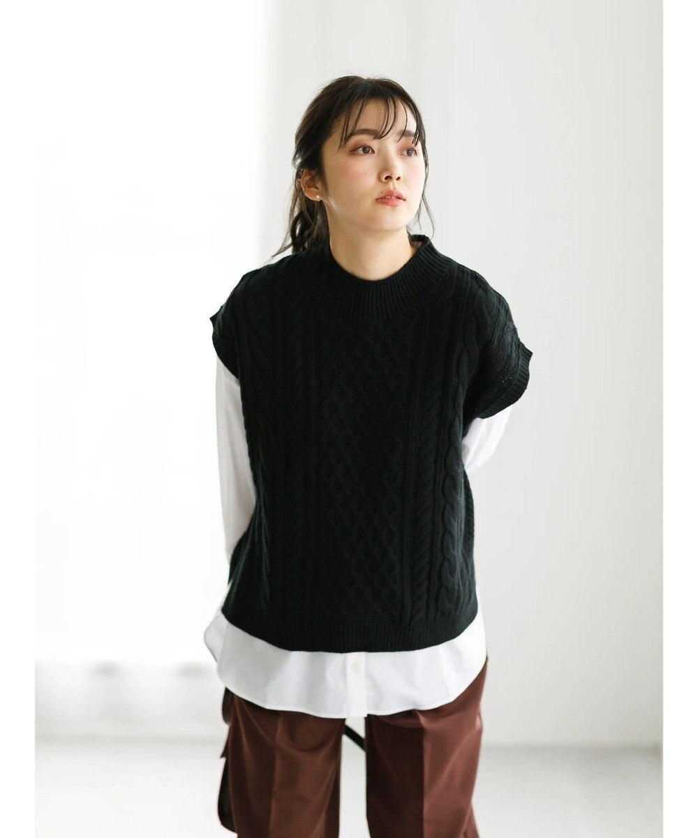 Set2点ケーブルニットベスト シャツ Earth Music Ecology ファッション通販 公式通販 オンワード クローゼット