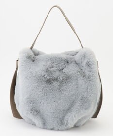 UNBILLION cachecache サイドリボンエコファー2wayショルダーバッグ