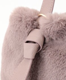 UNBILLION cachecache サイドリボンエコファー2wayショルダーバッグ