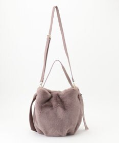 UNBILLION cachecache サイドリボンエコファー2wayショルダーバッグ