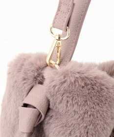 UNBILLION cachecache サイドリボンエコファー2wayショルダーバッグ