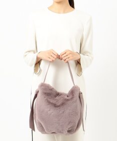 UNBILLION cachecache サイドリボンエコファー2wayショルダーバッグ