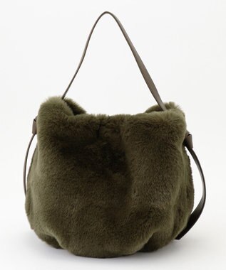 UNBILLION cachecache サイドリボンエコファー2wayショルダーバッグ