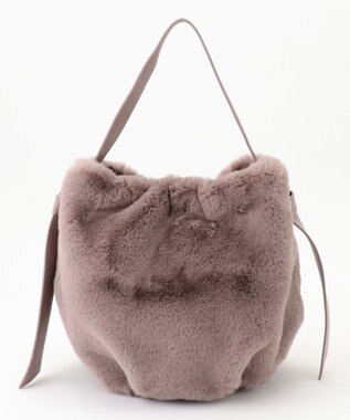 UNBILLION cachecache サイドリボンエコファー2wayショルダーバッグ ピンク