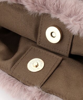 UNBILLION cachecache サイドリボンエコファー2wayショルダーバッグ ピンク