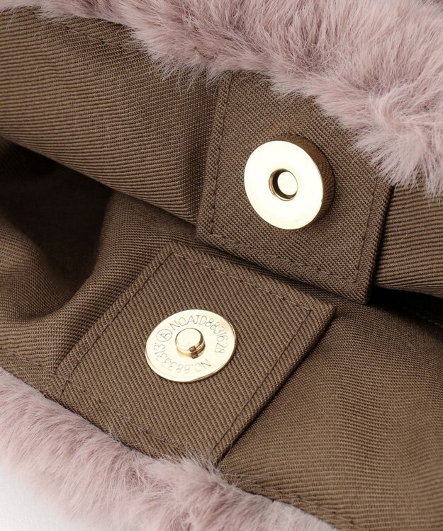 UNBILLION cachecache サイドリボンエコファー2wayショルダーバッグ ピンク