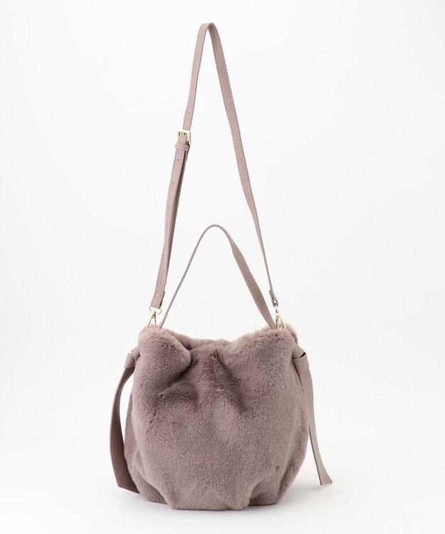 UNBILLION cachecache サイドリボンエコファー2wayショルダーバッグ ピンク