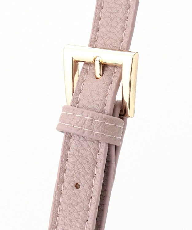 UNBILLION cachecache サイドリボンエコファー2wayショルダーバッグ ピンク