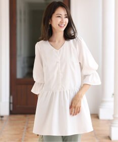 Tiaclasse L 【洗える】着回し自在のニットベスト＆フレア袖チュニックセット