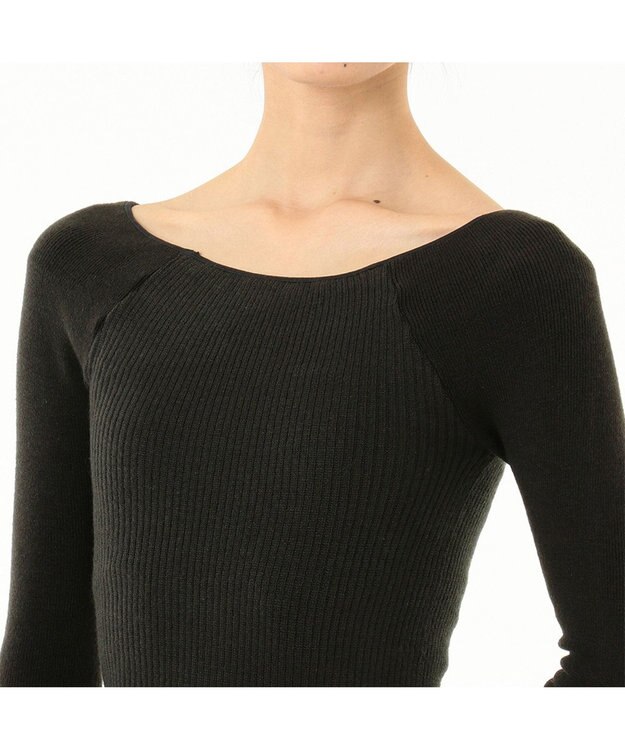 Chacott 2wayニットトップ ブラック