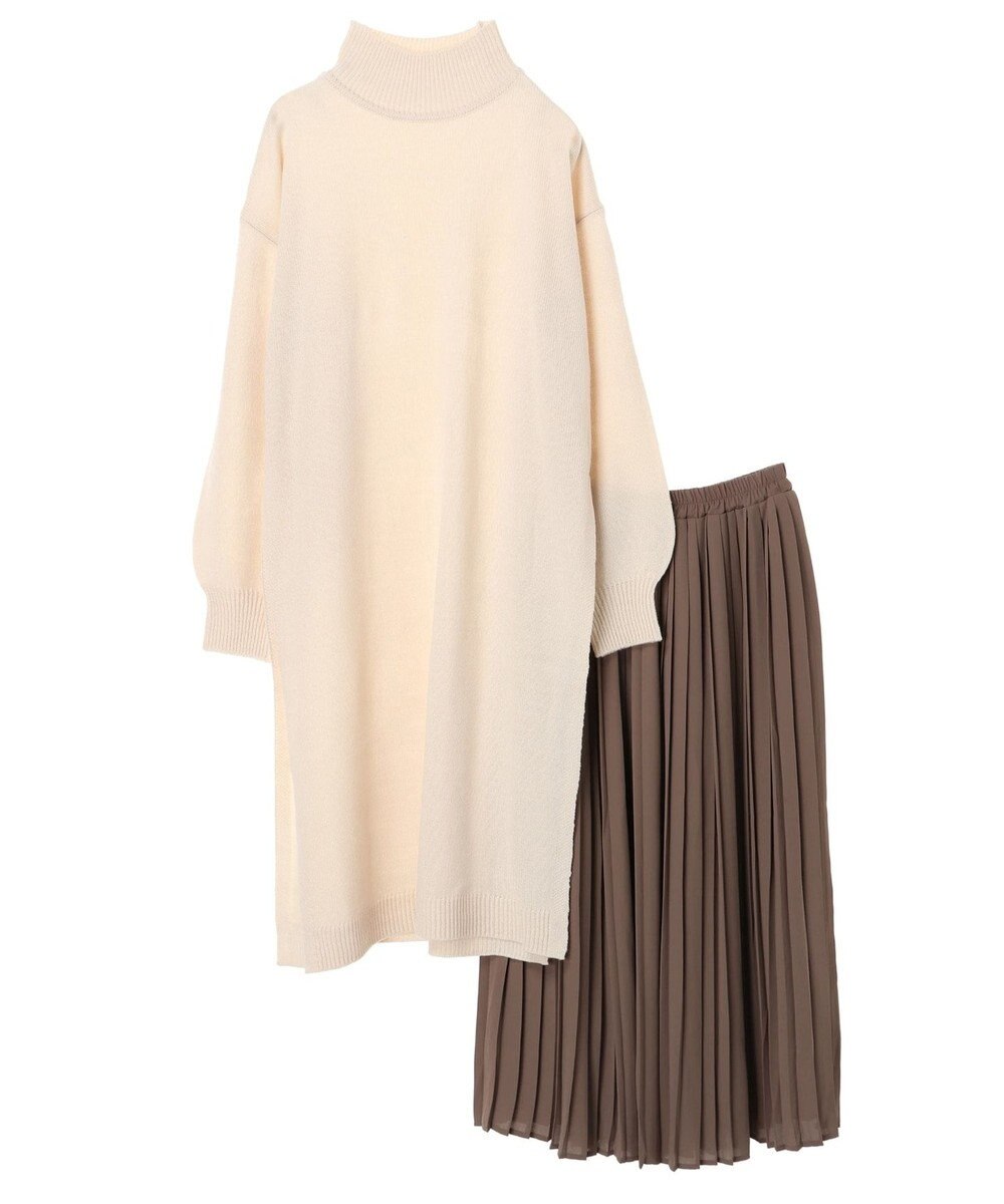 Set2点 ハイネックニットワンピース プリーツスカート Earth Music Ecologyファッション通販 公式通販 オンワード クローゼット