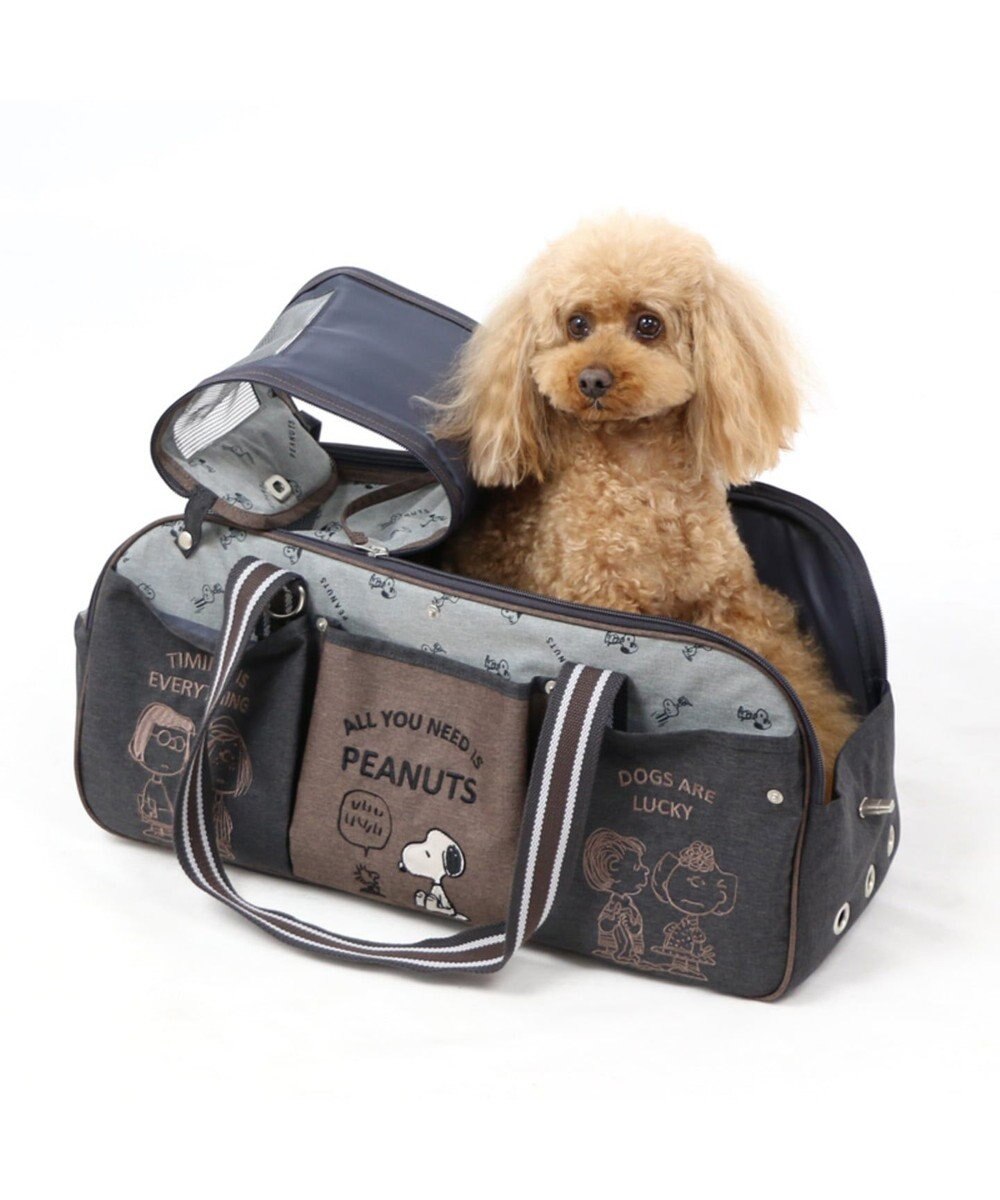 スヌーピー ブラウン 四角 キャリーバッグ Ml ロング 小型犬 Pet Paradiseファッション通販 公式通販 オンワード クローゼット