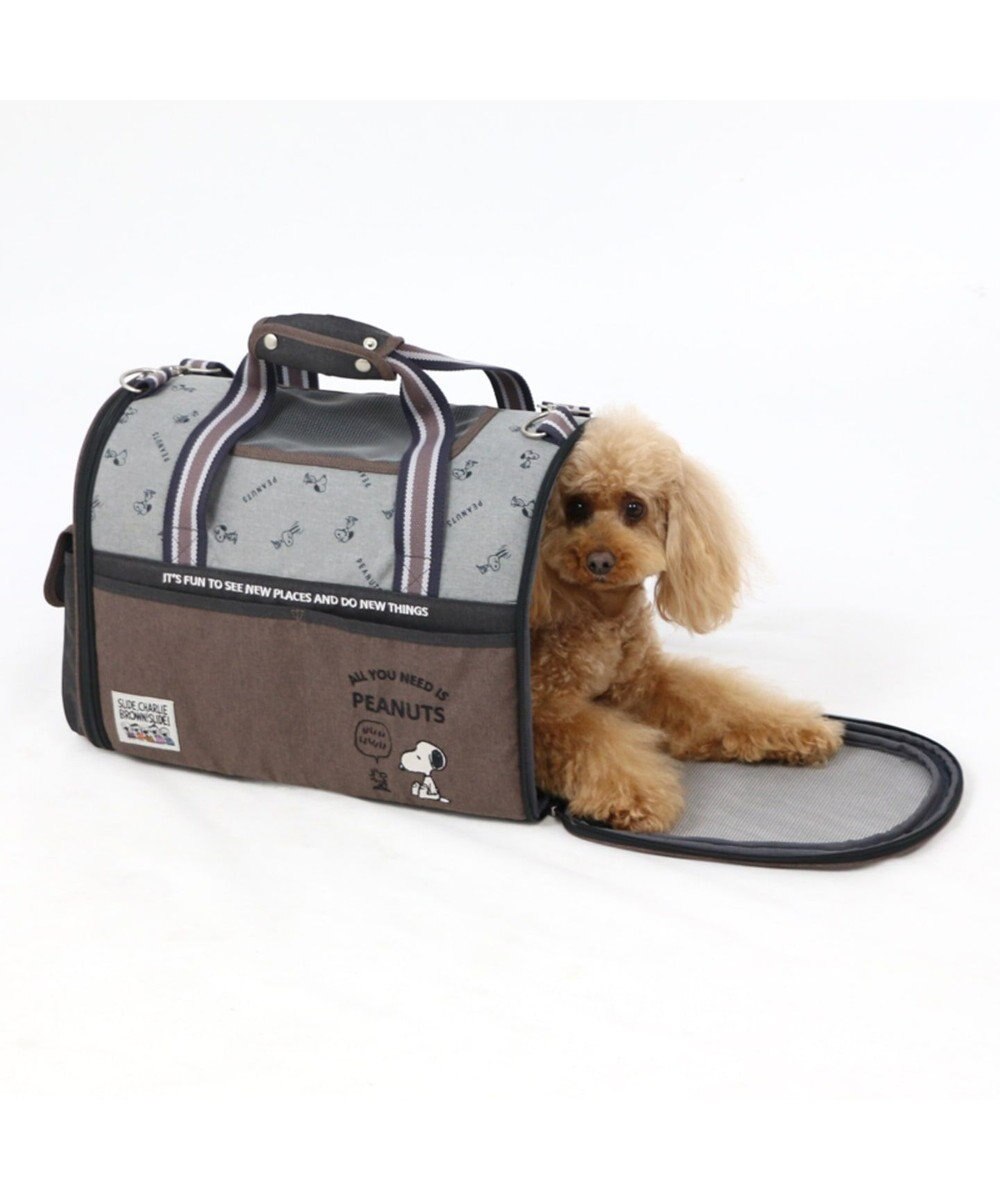 犬用品 ペットグッズ キャリーバッグ ペットパラダイス 犬 猫 キャリー スヌーピー 折り畳み 小型犬 ブラウン グッズ キャリーバック ショルダー イヌ ドック ペット用品 おしゃれ かわいい 猫 キャラクター Pet Paradise ファッション通販 公式通販 オン